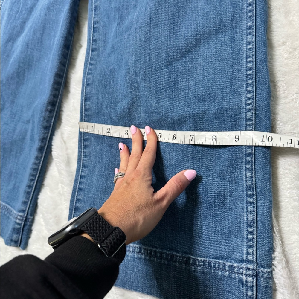 Madewell Emmett Wide-Leg Crop Rainbow Stitch Jeans - Picture 12 of 15